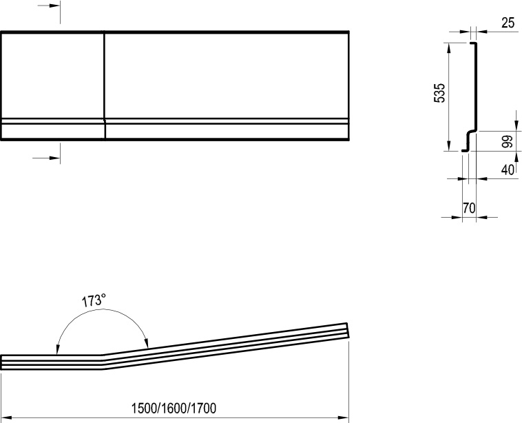 Panneau frontal A BeHappy II 160 G/D