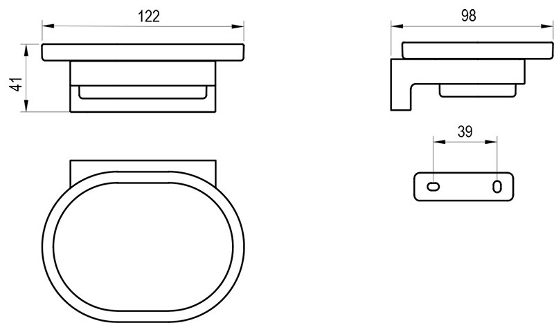 Porte-savon avec support Chrome II