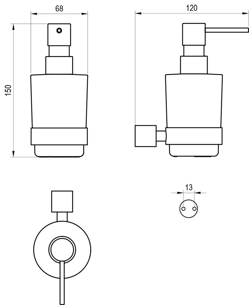 Porte-distributeur de savon Fold