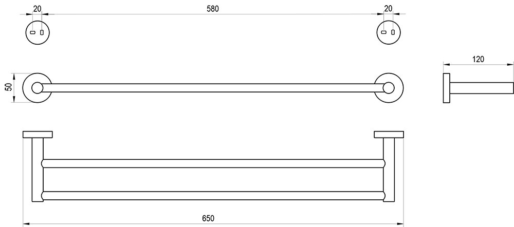 Double porte-serviettes Kona
