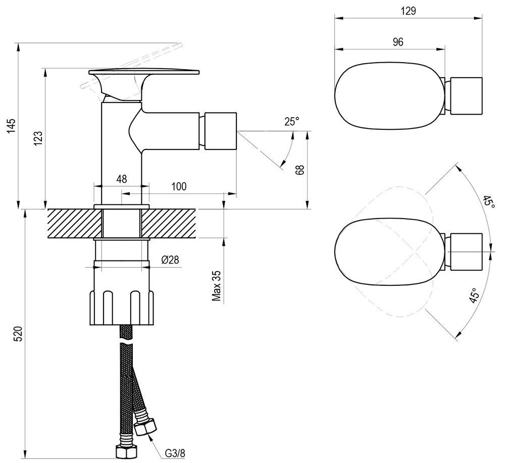 Mitigeur de bidet Spring