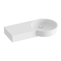 Lavabo ARC 83/43 G/D, sans trou pour la robinetterie