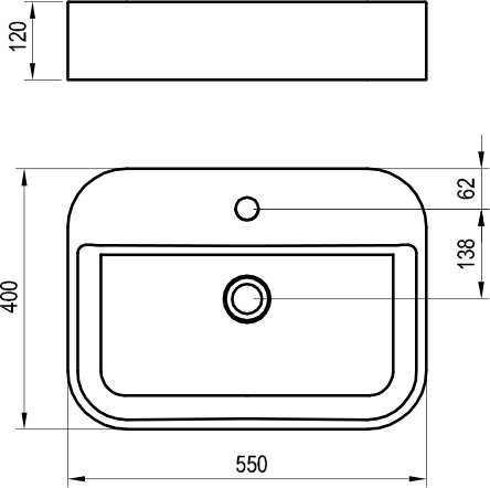 Lavabo en céramique Ceramic Slim Shelf R