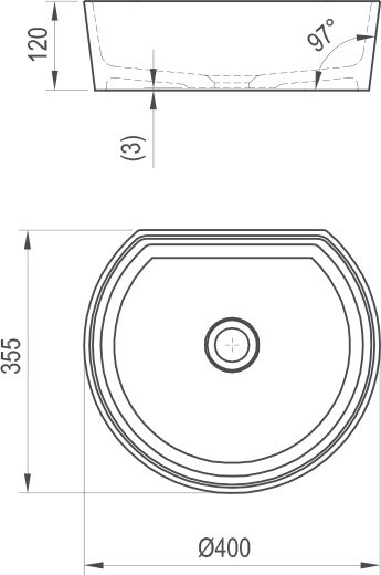 Lavabo Moon 1C