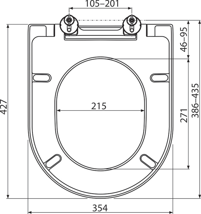 Abattant de WC Uni Chrome