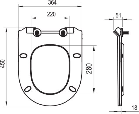 Abattant de WC Vita slim