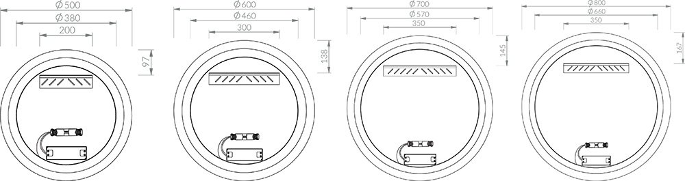 Mirroir Orbit 500/600/700/800